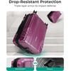 image:imageBAGSMART 2 Piece Luggage 20 Inch Carry On Suitcase with Spinner Wheels Polycarbonate Material BluePurplish Red