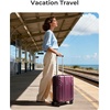 image:imageBAGSMART 2 Piece Luggage 20 Inch Carry On Suitcase with Spinner Wheels Polycarbonate Material BluePurplish Red