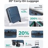 image:imageBAGSMART 2 Piece Luggage 20 Inch Carry On Suitcase with Spinner Wheels Polycarbonate Material BlueRoyal Blue