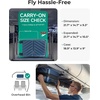 image:imageBAGSMART 2 Piece Luggage 20 Inch Carry On Suitcase with Spinner Wheels Polycarbonate Material BlueRoyal Blue