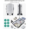 image:imageBAGSMART 2 Piece Luggage 20 Inch Carry On Suitcase with Spinner Wheels Polycarbonate Material BlueSilver