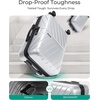image:imageBAGSMART 2 Piece Luggage 20 Inch Carry On Suitcase with Spinner Wheels Polycarbonate Material BlueSilver