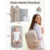 image:imageBAGSMART Baby Diaper Bag Backpack Lightweight Puffy Diaper Bag with Insulated Pocketsamp Pacifier Case Travel Stroller Straps with Waterproof Changing Pad BlackCamel