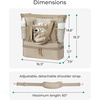 image:imageBAGSMART Beach Bag for Women Mesh Tote Bags with Zipper Sandproof Vacation Essentials with Cooler for Swim Cruise PoolBeige165l79w193h