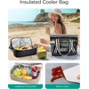 image:imageBAGSMART Beach Bag for Women Mesh Tote Bags with Zipper Sandproof Vacation Essentials with Cooler for Swim Cruise PoolBlue
