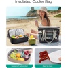 image:imageBAGSMART Beach Bag for Women Mesh Tote Bags with Zipper Sandproof Vacation Essentials with Cooler for Swim Cruise PoolPurple