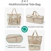 image:imageBAGSMART Beach Bag for Women Mesh Tote Bags with Zipper Sandproof Vacation Essentials with Cooler for Swim Cruise PoolPurple