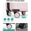 image:imageBAGSMART Carry On Luggage 22x14x9 Airline Approved with Spinner Wheels100 PC Hardside Expandable Luggage with TSA Lock for Trips 20 Inch Rolling Suitcases for Men WomenBeigeBlackPink