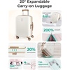 image:imageBAGSMART Carry On Luggage 22x14x9 Airline Approved with Spinner Wheels100 PC Hardside Expandable Luggage with TSA Lock for Trips 20 Inch Rolling Suitcases for Men WomenBeigeBeige