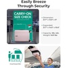 image:imageBAGSMART Carry On Luggage 22x14x9 Airline Approved with Spinner Wheels100 PC Hardside Expandable Luggage with TSA Lock for Trips 20 Inch Rolling Suitcases for Men WomenBeigeBlackPink