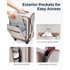 image:imageBAGSMART CarryOn Luggage Airline Approved 20 inch Expandable Suitcase with Duffel bag Softside Lightweight Suitcases with Spinner Wheels GrayCamel
