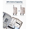 image:imageBAGSMART CarryOn Luggage Airline Approved 20 inch Expandable Suitcase with Duffel bag Softside Lightweight Suitcases with Spinner Wheels GrayCamel