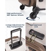 image:imageBAGSMART CarryOn Luggage Airline Approved 20 inch Expandable Suitcase with Duffel bag Softside Lightweight Suitcases with Spinner Wheels GrayCamel
