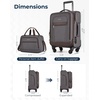 image:imageBAGSMART CarryOn Luggage Airline Approved 20 inch Expandable Suitcase with Duffel bag Softside Lightweight Suitcases with Spinner Wheels GrayGray
