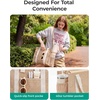 image:imageBAGSMART Custom DIY Beach Tote Bag for Women wMarkers Personalized Gift  Large Beach Tote Secure Top Zipper Waterproof Coated Heavy Duty Carryall AllinOne DIY Kit HandsFree CrossbodySea Blue Stripes