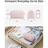 image:imageBAGSMART Makeup Bag Travel Toiletry Bag Puffy Padded Make Up Bags for Women Makeup Organizer Case Wideopen Pouch Purse Travel Essentials Toiletries Accessories Brushes Apricot Pink15Olive Green