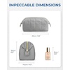 image:imageBAGSMART Makeup Bag Travel Toiletry Bag Puffy Padded Make Up Bags for Women Makeup Organizer Case Wideopen Pouch Purse Travel Essentials Toiletries Accessories Brushes Apricot Pink06Grey