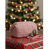 image:imageBAGSMART Makeup Bag Travel Toiletry Bag Puffy Padded Make Up Bags for Women Makeup Organizer Case Wideopen Pouch Purse Travel Essentials Toiletries Accessories Brushes Apricot Pink02Dusty Rose Pink