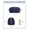 image:imageBAGSMART Makeup Bag Travel Toiletry Bag Puffy Padded Make Up Bags for Women Makeup Organizer Case Wideopen Pouch Purse Travel Essentials Toiletries Accessories Brushes Apricot Pink07Navy Blue