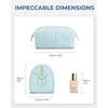 image:imageBAGSMART Makeup Bag Travel Toiletry Bag Puffy Padded Make Up Bags for Women Makeup Organizer Case Wideopen Pouch Purse Travel Essentials Toiletries Accessories Brushes Apricot Pink13Mint Green