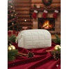 image:imageBAGSMART Makeup Bag Travel Toiletry Bag Puffy Padded Make Up Bags for Women Makeup Organizer Case Wideopen Pouch Purse Travel Essentials Toiletries Accessories Brushes Apricot Pink08Cream Beige