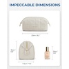 image:imageBAGSMART Makeup Bag Travel Toiletry Bag Puffy Padded Make Up Bags for Women Makeup Organizer Case Wideopen Pouch Purse Travel Essentials Toiletries Accessories Brushes Apricot Pink08Cream Beige