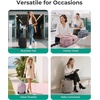 image:imageBAGSMART Small Underseat Carry on Luggage with Wheels 16 inch Small Under Seat Luggage Lightweight Travel Suitcase for Women Mist PurpleBlue