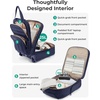 image:imageBAGSMART Small Underseat Carry on Luggage with Wheels 16 inch Small Under Seat Luggage Lightweight Travel Suitcase for Women Mist PurpleBlue