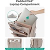 image:imageBAGSMART Small Underseat Carry on Luggage with Wheels 16 inch Small Under Seat Luggage Lightweight Travel Suitcase for Women Mist PurpleBrown