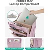 image:imageBAGSMART Small Underseat Carry on Luggage with Wheels 16 inch Small Under Seat Luggage Lightweight Travel Suitcase for Women Mist PurplePurple