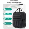 image:imageBAGSMART Small Underseat Carry on Luggage with Wheels 16inch Under Seat Luggage Lightweight Travel Luggage Travel Suitcase for Women Personal Item Bag Black