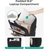 image:imageBAGSMART Small Underseat Carry on Luggage with Wheels 16inch Under Seat Luggage Lightweight Travel Luggage Travel Suitcase for Women Personal Item Bag Black