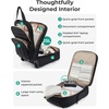 image:imageBAGSMART Small Underseat Carry on Luggage with Wheels 16inch Under Seat Luggage Lightweight Travel Luggage Travel Suitcase for Women Personal Item Bag Black