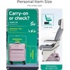 image:imageBAGSMART Underseat Carry on Luggage with Wheels Soft Underseat Travel Luggage with PVC WetDry Pockets Lightweight Soft Personal Item Suitcase for Short Trip Pinkish PurplePurple