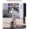 image:imageBAGSMART Underseat Carry on Luggage with Wheels Soft Underseat Travel Luggage with PVC WetDry Pockets Lightweight Soft Personal Item Suitcase for Short Trip Pinkish PurpleSakura Pink