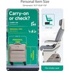 image:imageBAGSMART Underseat Carry on Luggage with Wheels Soft Underseat Travel Luggage with PVC WetDry Pockets Lightweight Soft Personal Item Suitcase for Short Trip Pinkish PurpleCamel