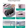 image:imageBAGSMART Underseat Carry on Luggage with Wheels Soft Underseat Travel Luggage with PVC WetDry Pockets Lightweight Soft Personal Item Suitcase for Short Trip Pinkish PurplePurple