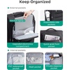 image:imageBAGSMART Underseat Carry on Luggage with Wheels Soft Underseat Travel Luggage with PVC WetDry Pockets Lightweight Soft Personal Item Suitcase for Short Trip Pinkish PurpleBlack