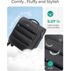 image:imageBAGSMART Underseat Carry on Luggage with Wheels Soft Underseat Travel Luggage with PVC WetDry Pockets Lightweight Soft Personal Item Suitcase for Short Trip Pinkish PurpleBlack