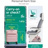 image:imageBAGSMART Underseat Carry on Luggage with Wheels Soft Underseat Travel Luggage with PVC WetDry Pockets Lightweight Soft Personal Item Suitcase for Short Trip Pinkish PurpleSakura Pink