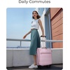 image:imageBAGSMART Underseat Carry on Luggage with Wheels Soft Underseat Travel Luggage with PVC WetDry Pockets Lightweight Soft Personal Item Suitcase for Short Trip Pinkish PurpleSakura Pink
