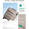 image:imageBAGSMART Underseat Carry on Luggage with Wheels Soft Underseat Travel Luggage with PVC WetDry Pockets Lightweight Soft Personal Item Suitcase for Short Trip Pinkish PurpleCamel