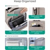 image:imageBAGSMART Underseat Carry on Luggage with Wheels Soft Underseat Travel Luggage with PVC WetDry Pockets Lightweight Soft Personal Item Suitcase for Short Trip Pinkish PurpleCamel