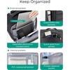 image:imageBAGSMART Underseat Carry on Luggage with Wheels Soft Underseat Travel Luggage with PVC WetDry Pockets Lightweight Soft Personal Item Suitcase for Short Trip Pinkish PurpleBlack