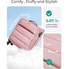 image:imageBAGSMART Underseat Carry on Luggage with Wheels Soft Underseat Travel Luggage with PVC WetDry Pockets Lightweight Soft Personal Item Suitcase for Short Trip Pinkish PurpleSakura Pink