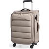 image:imageBAGSMART Underseat Carry on Luggage with Wheels Soft Underseat Travel Luggage with PVC WetDry Pockets Lightweight Soft Personal Item Suitcase for Short Trip Pinkish PurpleCamel