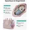 image:imageBAGSMART Yoga Tote Bag for Women with Knotted Handle Lightweight Pilates Bag with Yoga Mat Holder Gym Bag for Work TravelBrown