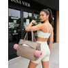 image:imageBAGSMART Yoga Tote Bag for Women with Knotted Handle Lightweight Pilates Bag with Yoga Mat Holder Gym Bag for Work TravelCamel