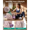 image:imageBAGSMART Yoga Tote Bag for Women with Knotted Handle Lightweight Pilates Bag with Yoga Mat Holder Gym Bag for Work TravelOlive Green