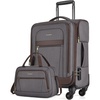 image:imageBAGSMART CarryOn Luggage Airline Approved 20 inch Expandable Suitcase with Duffel bag Softside Lightweight Suitcases with Spinner Wheels GrayGray